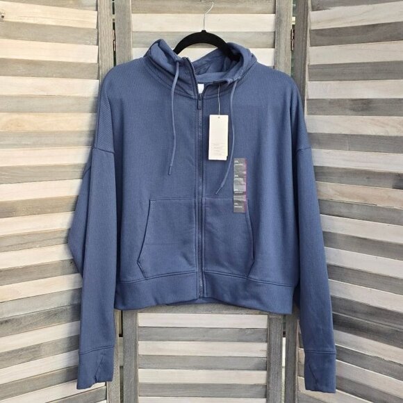 Women's Ribbed Fleece Cropped Hooded Sweatshirt | All in Motion | XXL - Picture 1 of 15